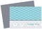 Great Papers! Thank You Note cards, Fresh Slate Scallops with Metallic Silver Envelope, 4.875" x 3.375", 20 Note Cards and 20 Envelopes